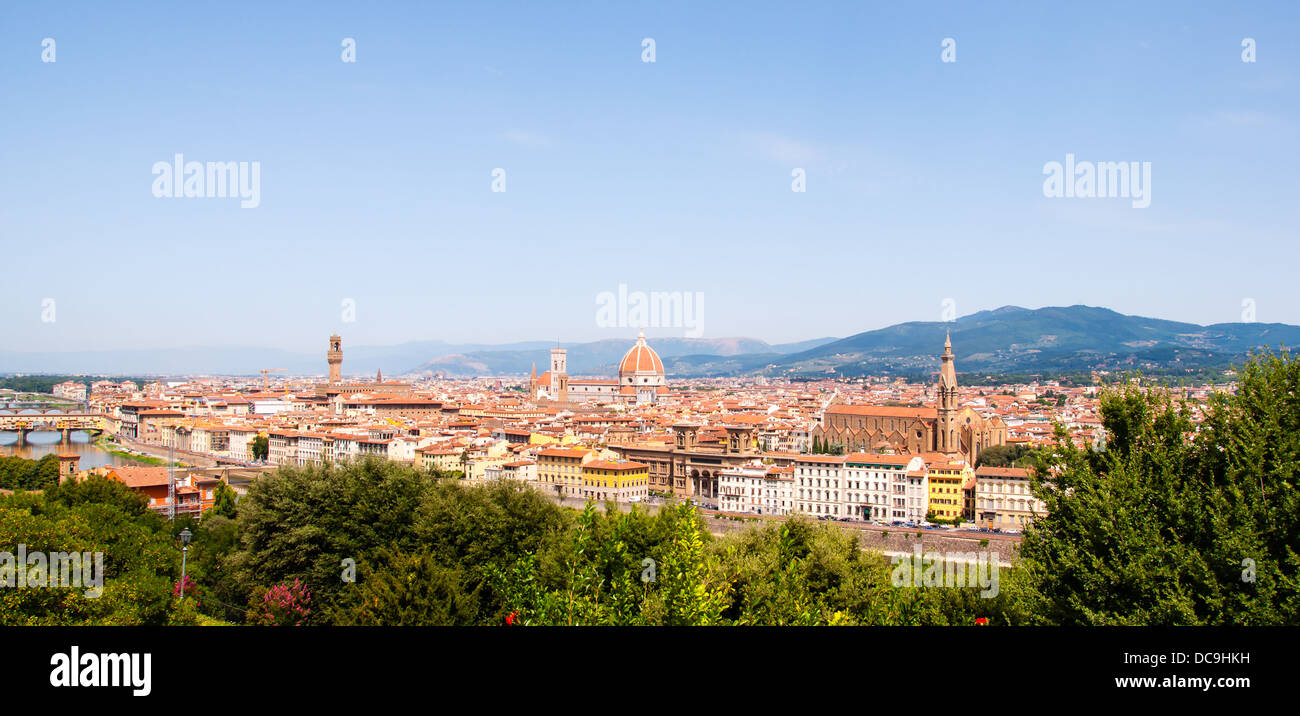 Stadtbild von Florenz, Italien, zeigen die berühmten Sehenswürdigkeiten Stockfoto
