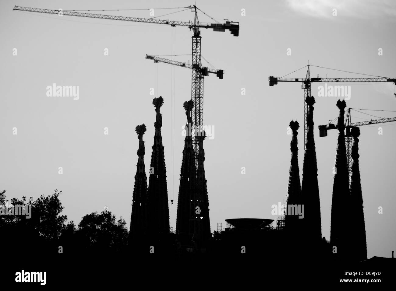 La Sagrada Familia, die Kathedrale von Gaudi entworfen Stockfoto