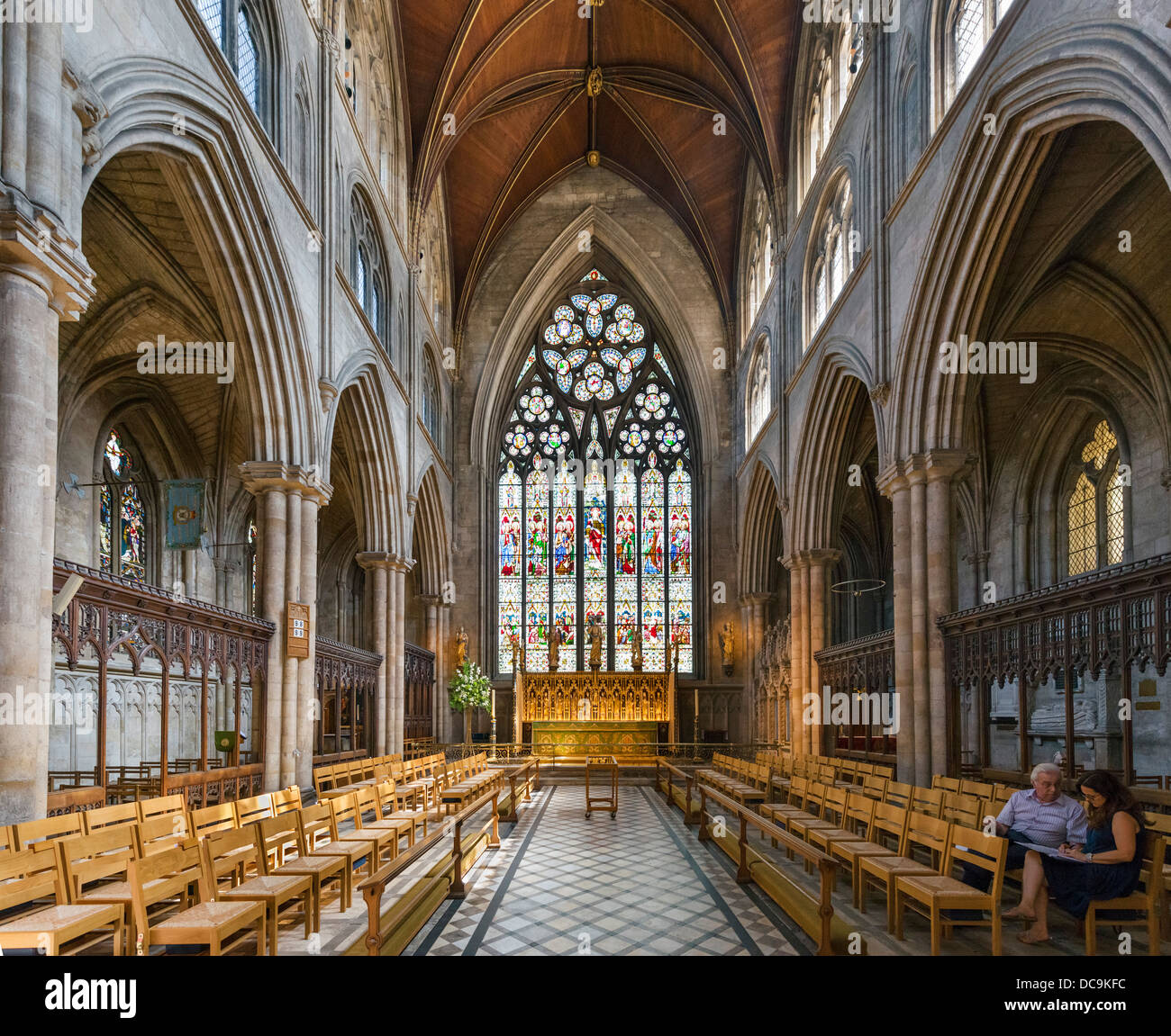 Innenraum der Kathedrale von Ripon, Ripon, North Yorkshire, England, UK Stockfoto