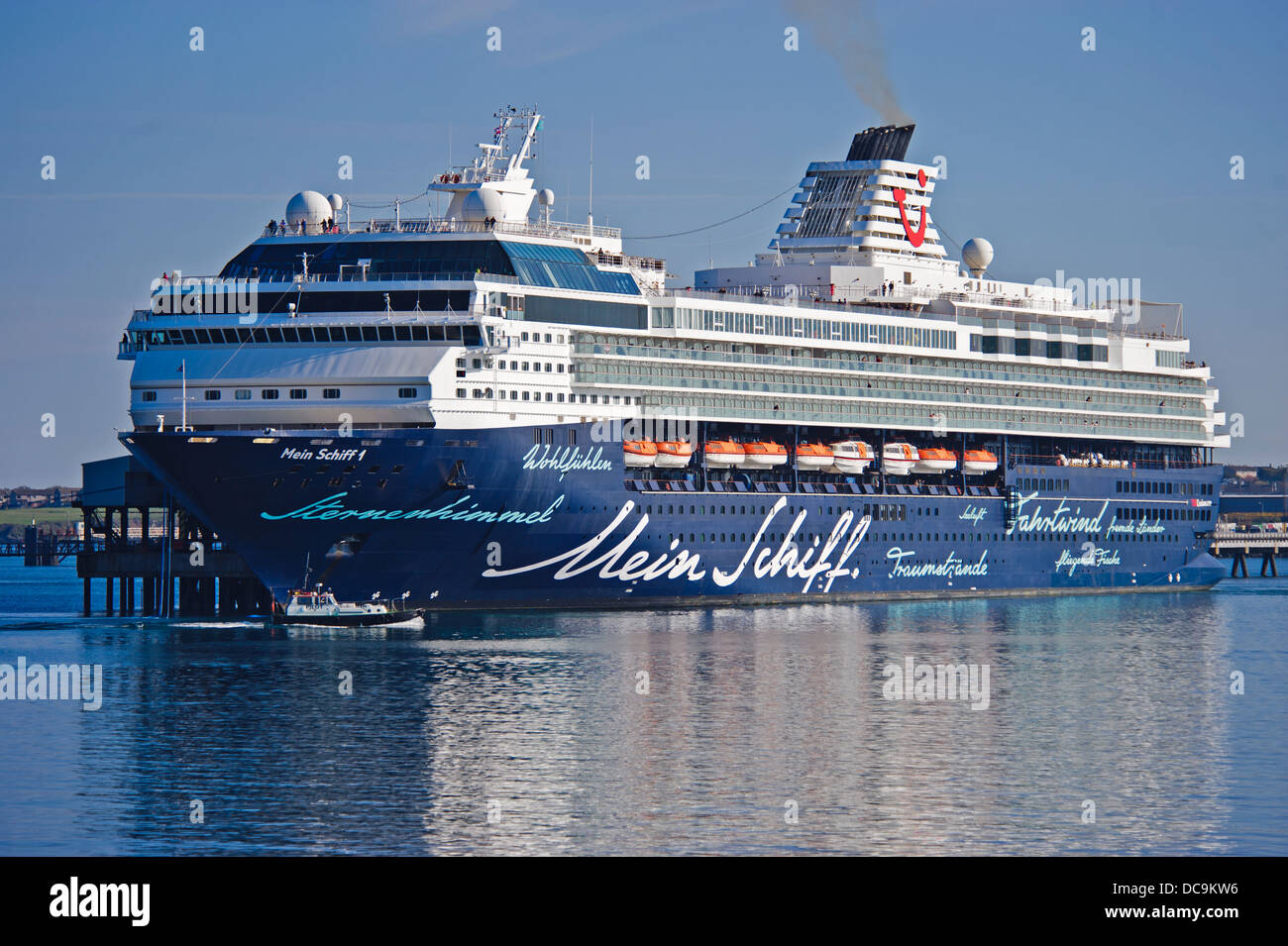 Kreuzfahrtschiff Mein Schiff 1 Holyhead Hafen Anglesey North