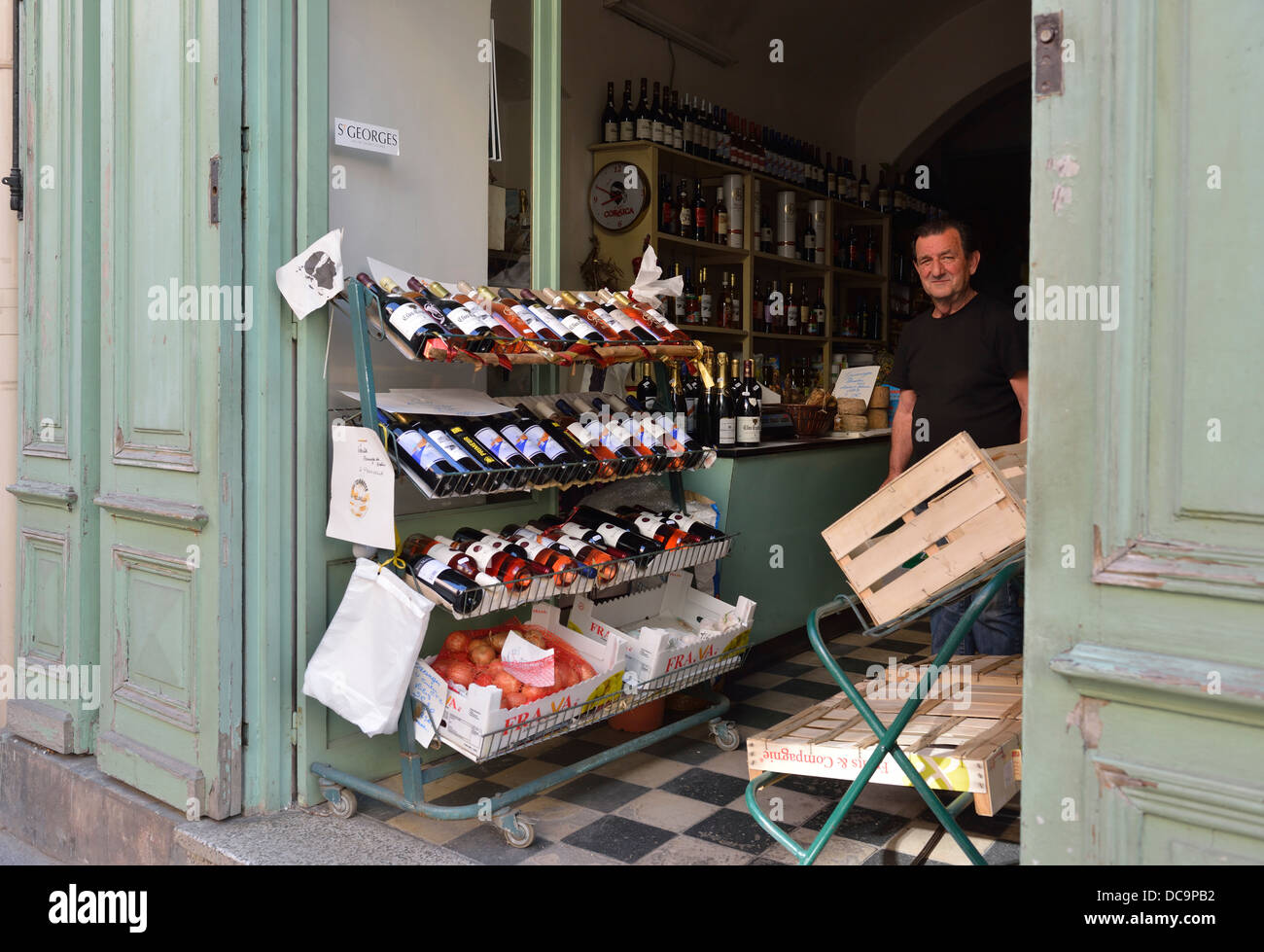 Einkaufsladen Shop, Ajaccio, Korsika, Frankreich Stockfoto