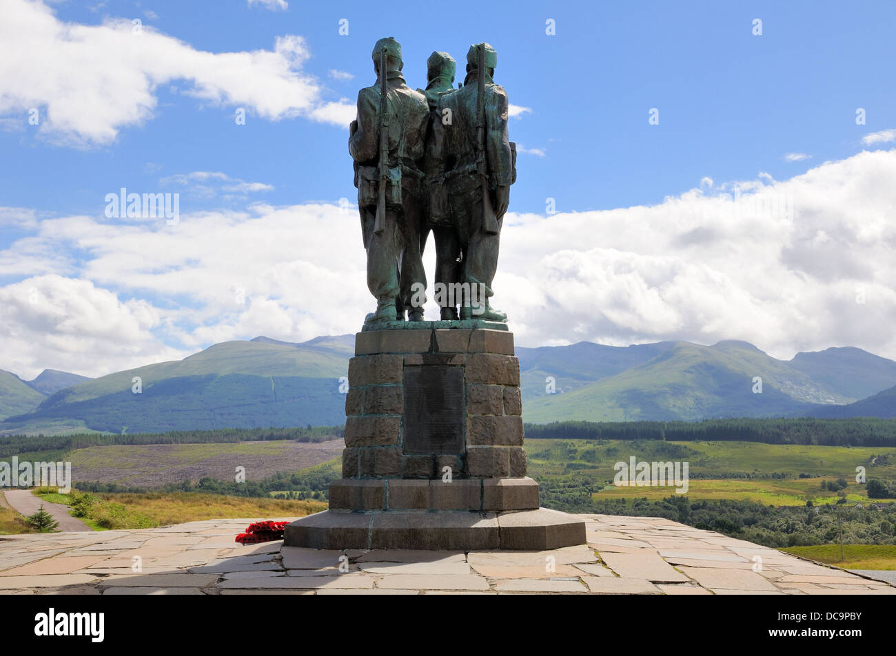 Denkmal der Commando Kräfte des zweiten Weltkrieges in den schottischen Highlands. Stockfoto