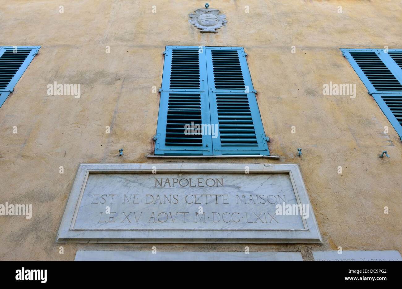 Geburtsort von Napoleon Bonaparte, Ajaccio, Korsika, Frankreich Stockfoto