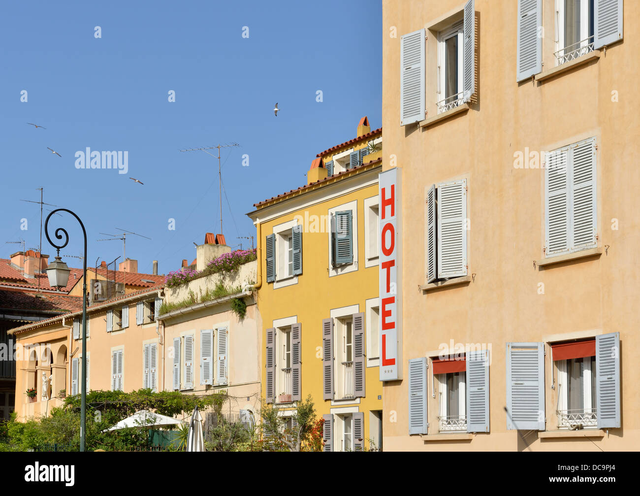 Altbau Fassaden, Ajaccio, Korsika, Frankreich Stockfoto