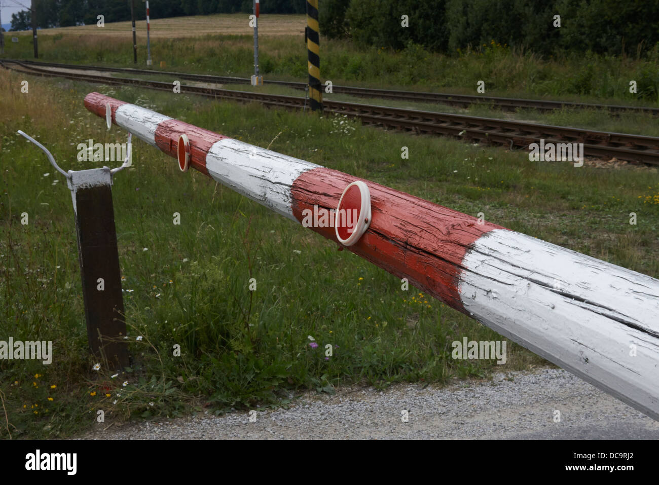 Bahnübergang Stockfoto