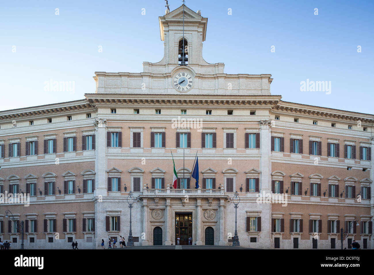Fassade des Palazzo Montecitorio, Rom, Italien Stockfoto