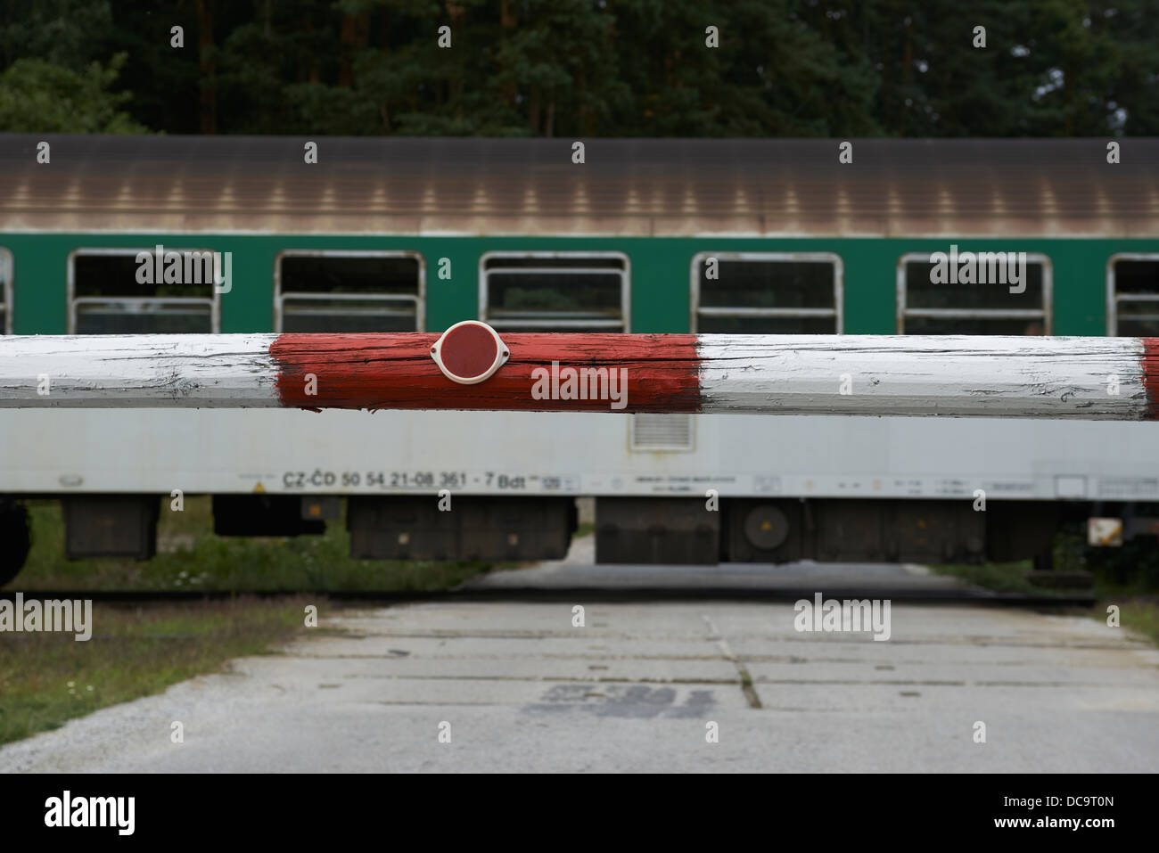 Bahnübergang Stockfoto