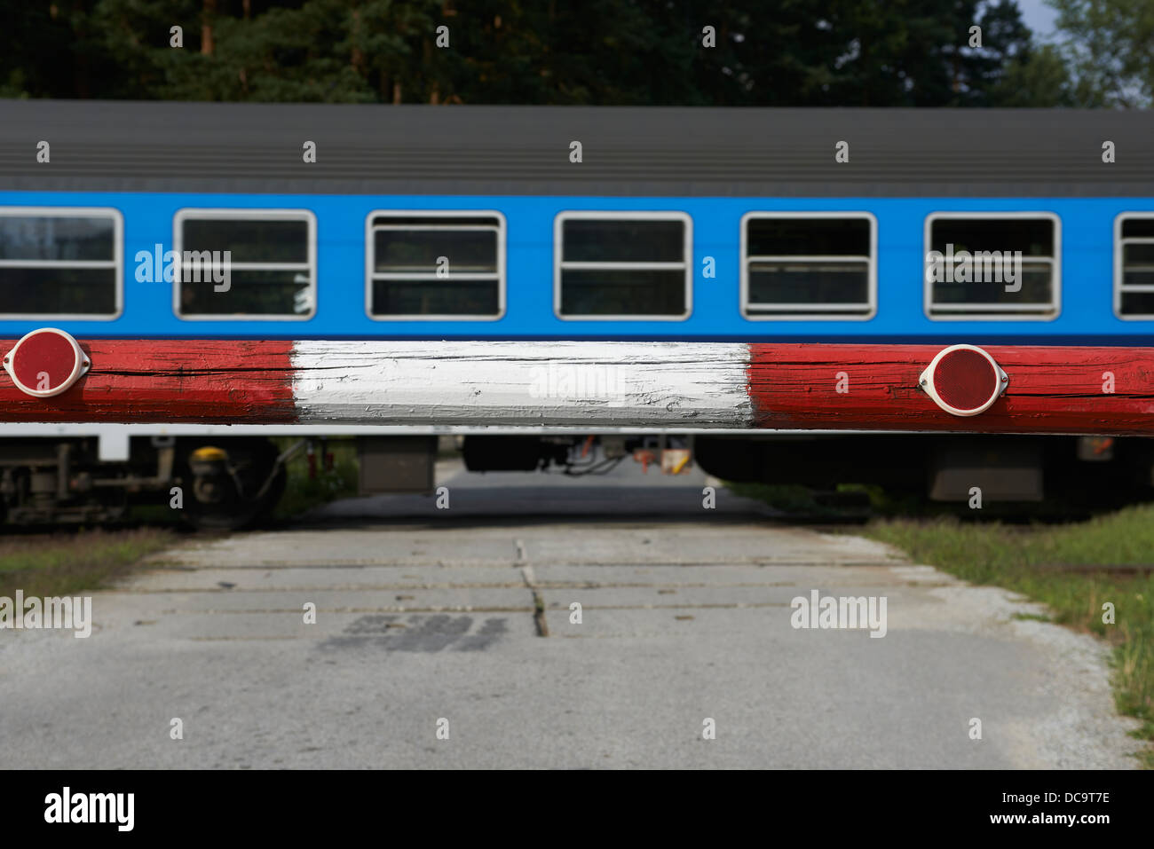 Bahnübergang Stockfoto
