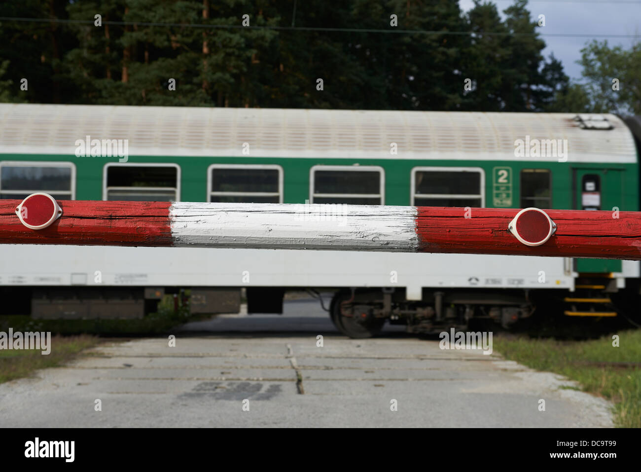 Bahnübergang Stockfoto