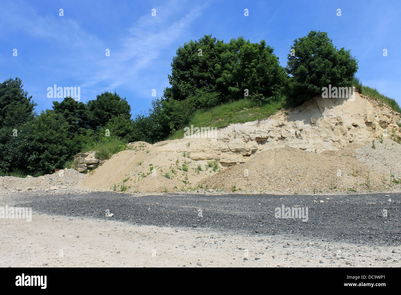 Malerische Aussicht von alten Stein-Steinbruch in Landschaft. Stockfoto
