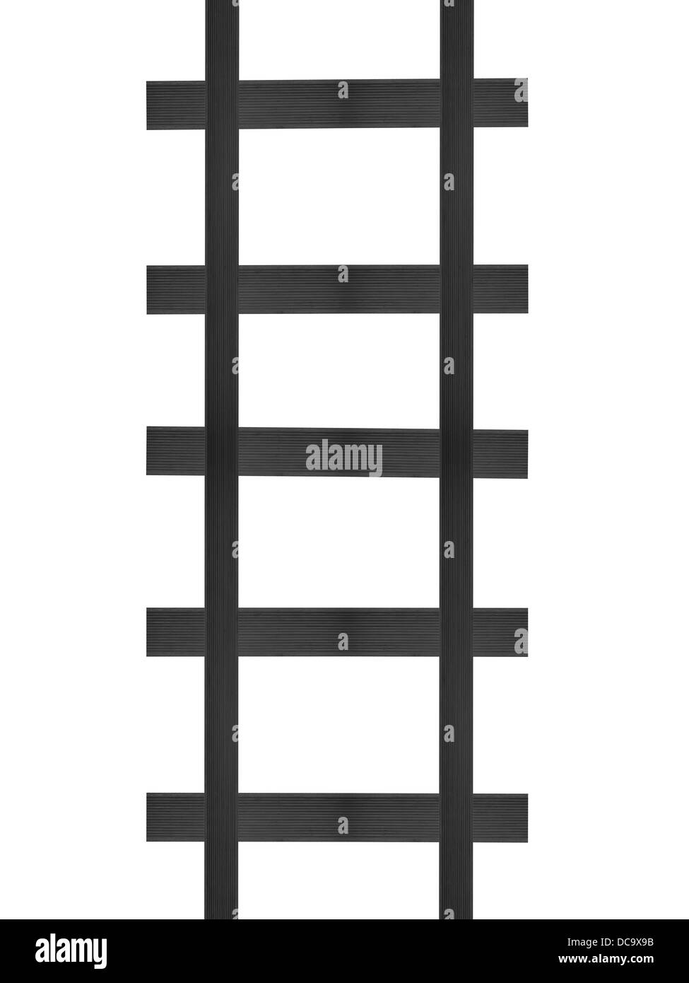 Gleise auf dem weißen Hintergrund isoliert Stockfoto