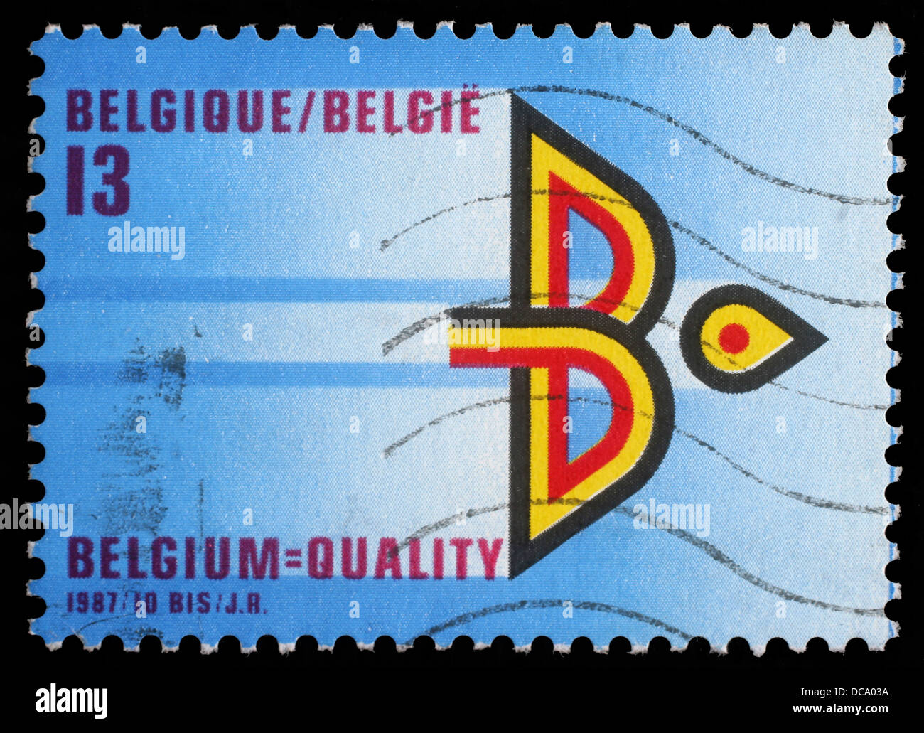 Stempel von Belgien zeigt, Jahr der belgischen Export, ca. 1987 Stockfoto