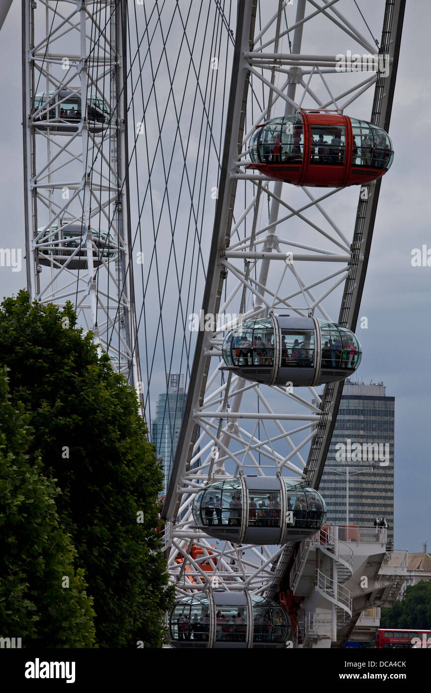Das EDF Energy London Eye, London, England Stockfoto