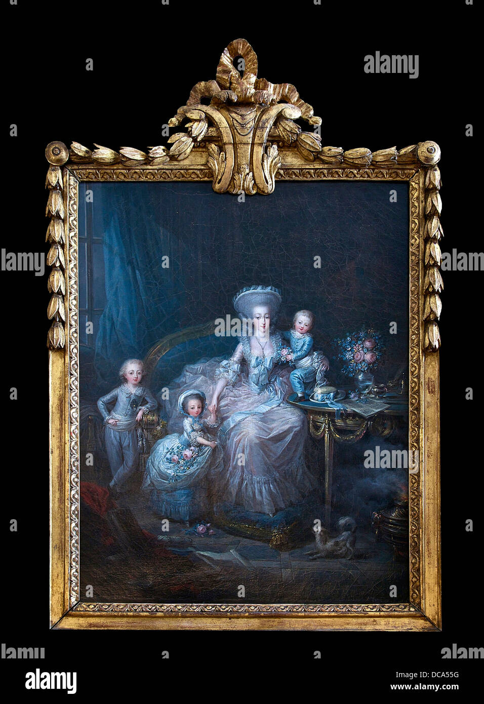 Maria Theresa von Savoyen, Comtesse d ' Artois, Frau des zukünftigen Charles X von Frankreich; die Herzöge von Angoulême und Berry, mit ihren Stockfoto