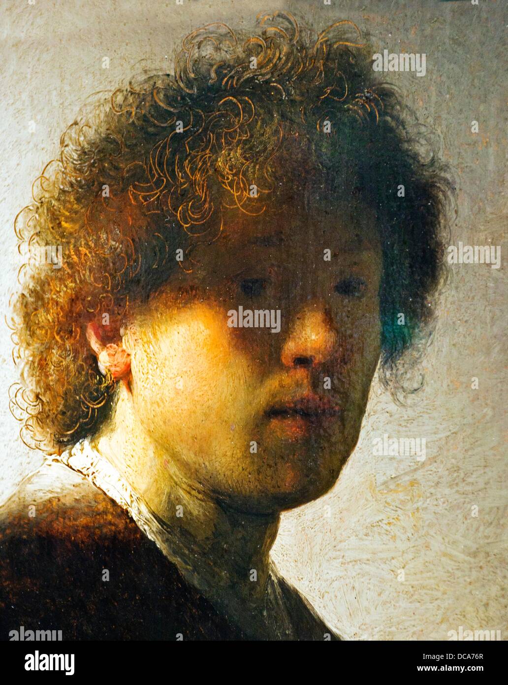 Selbstportrait in einem frühen Alter 1667, Rembrandt Rijn van Rijn 1606-1669 niederländischen Öl auf Leinwand, Rijksmuseum, Rijksmuseum, Stockfoto
