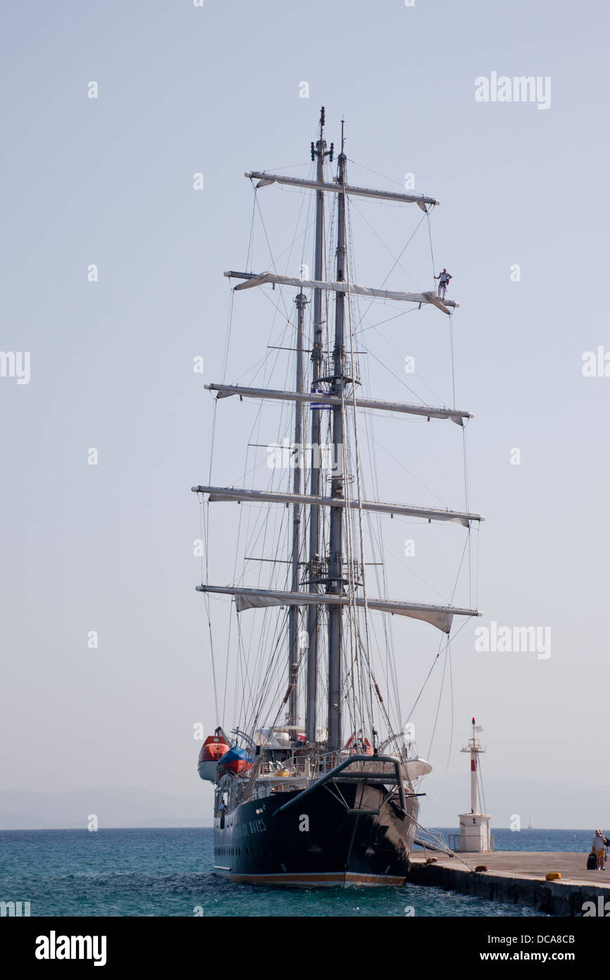 Running on Waves, Luxus-Motoryacht, Kos, Griechenland Stockfoto