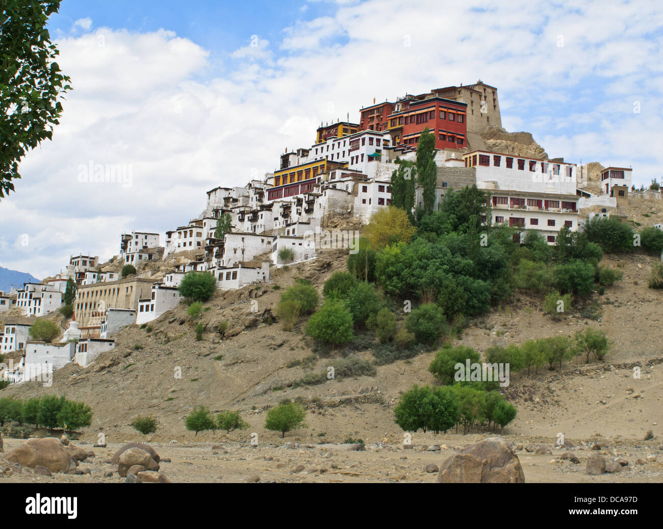 Das herausragende Thikse Kloster von Ladakh Stockfoto