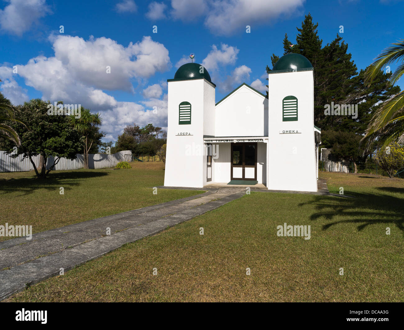 dh Ratana Kirche TE KOA Neuseeland Maori Kirche Doppel Glockenturm Tempel Stockfoto