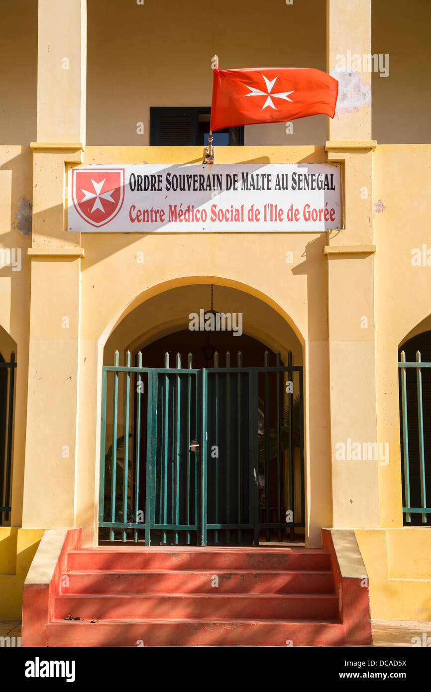Medical Center unterstützt vom Orden von Malta, Insel Goree, Senegal. Stockfoto
