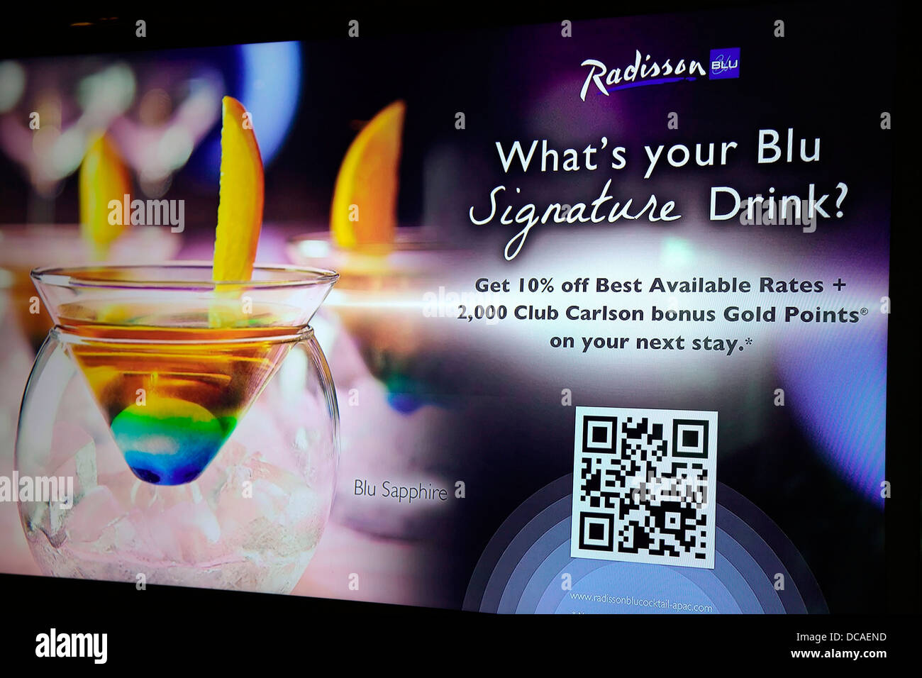 Hotel Radisson Blu Innere Agra Indien Gastfreundschaft Signage Werbung Horten Werbung Led Lcd Display Stockfotografie Alamy
