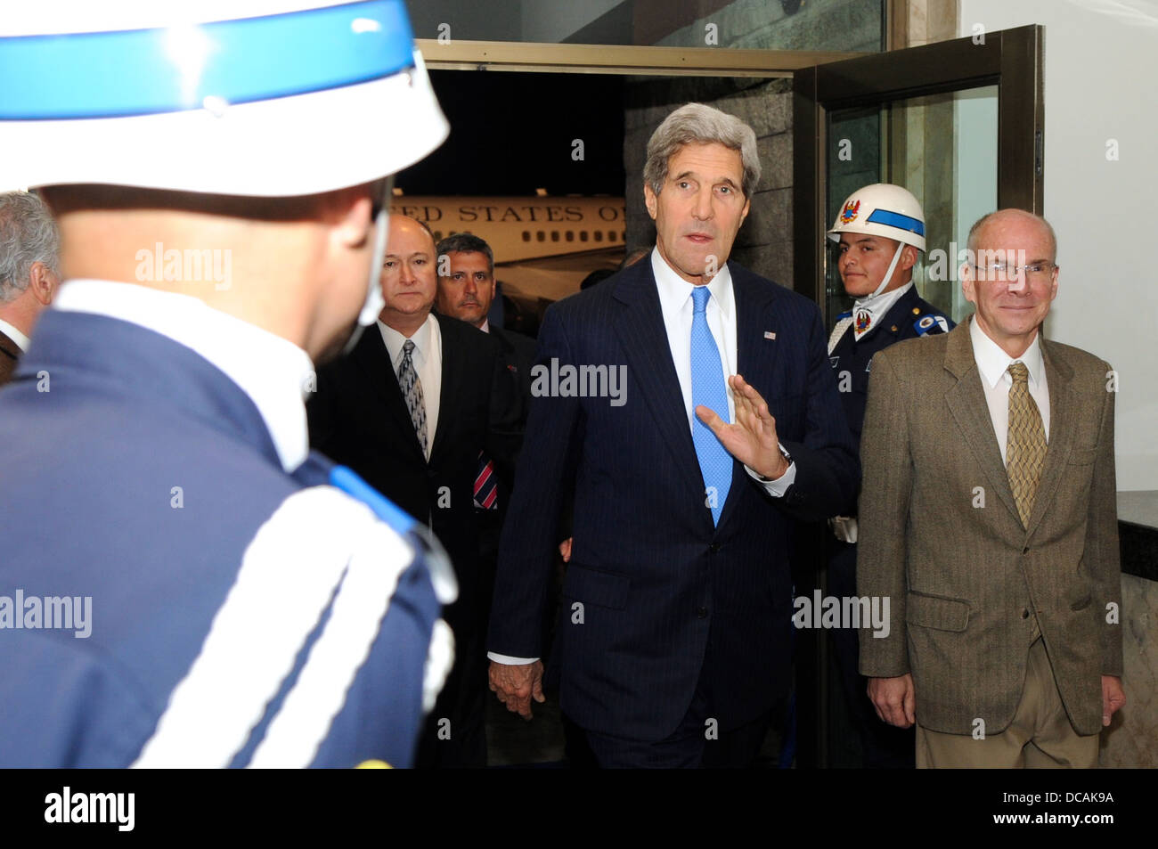 Secretary Kerry kommt in Bogota, Kolumbien Stockfoto