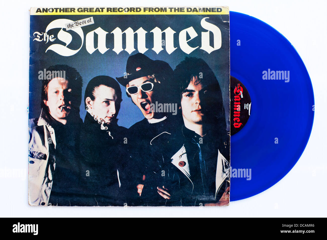 The Damned - The Best of The Damned, 1980 limitiertes blaues Vinyl-Album auf Stiff Records - nur zur redaktionellen Verwendung Stockfoto
