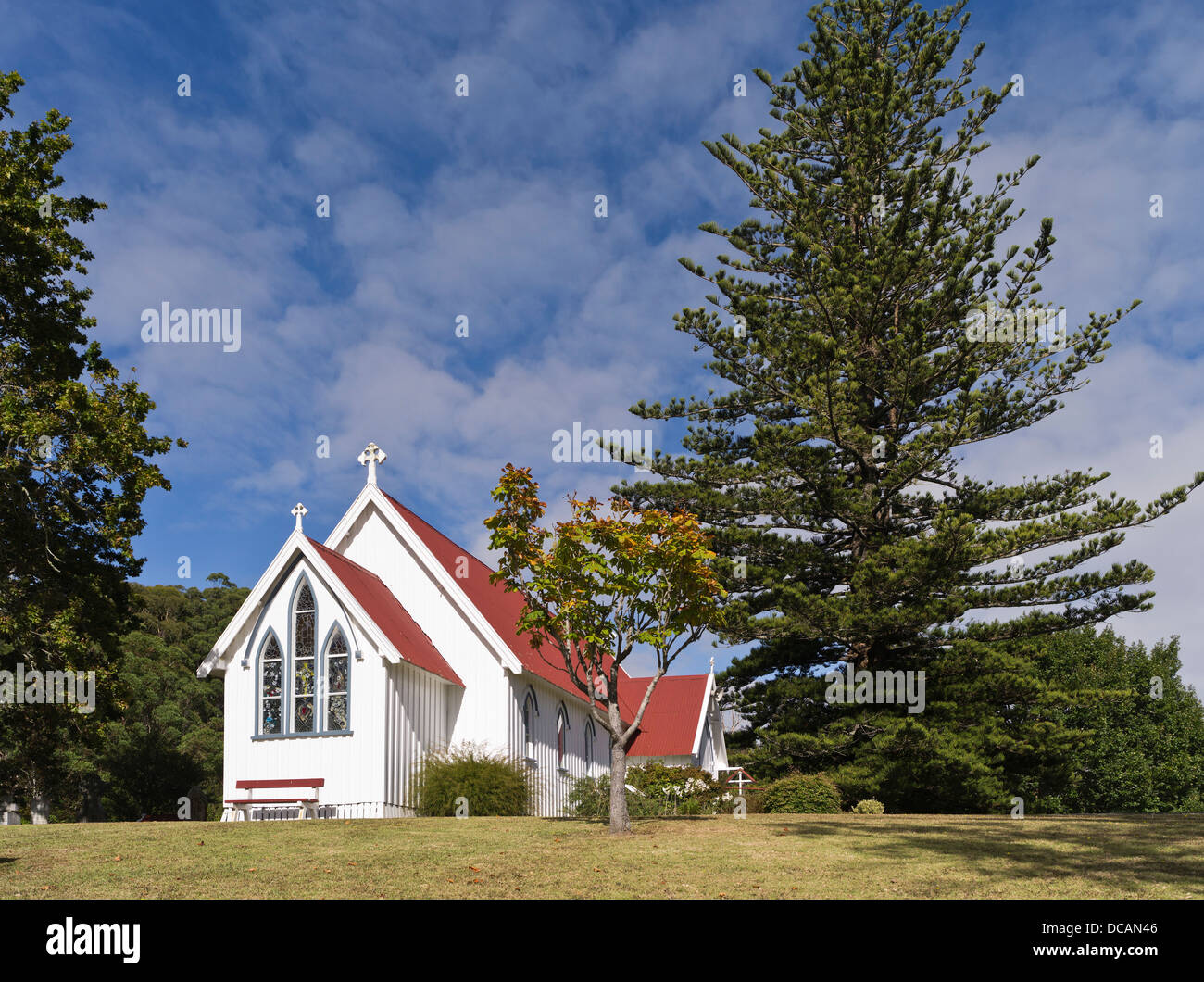 Dh St. James Kirche KERIKERI NEUSEELAND Historischen kolonialen Anglikanische Kirche Bucht der Inseln keri Keri Stockfoto