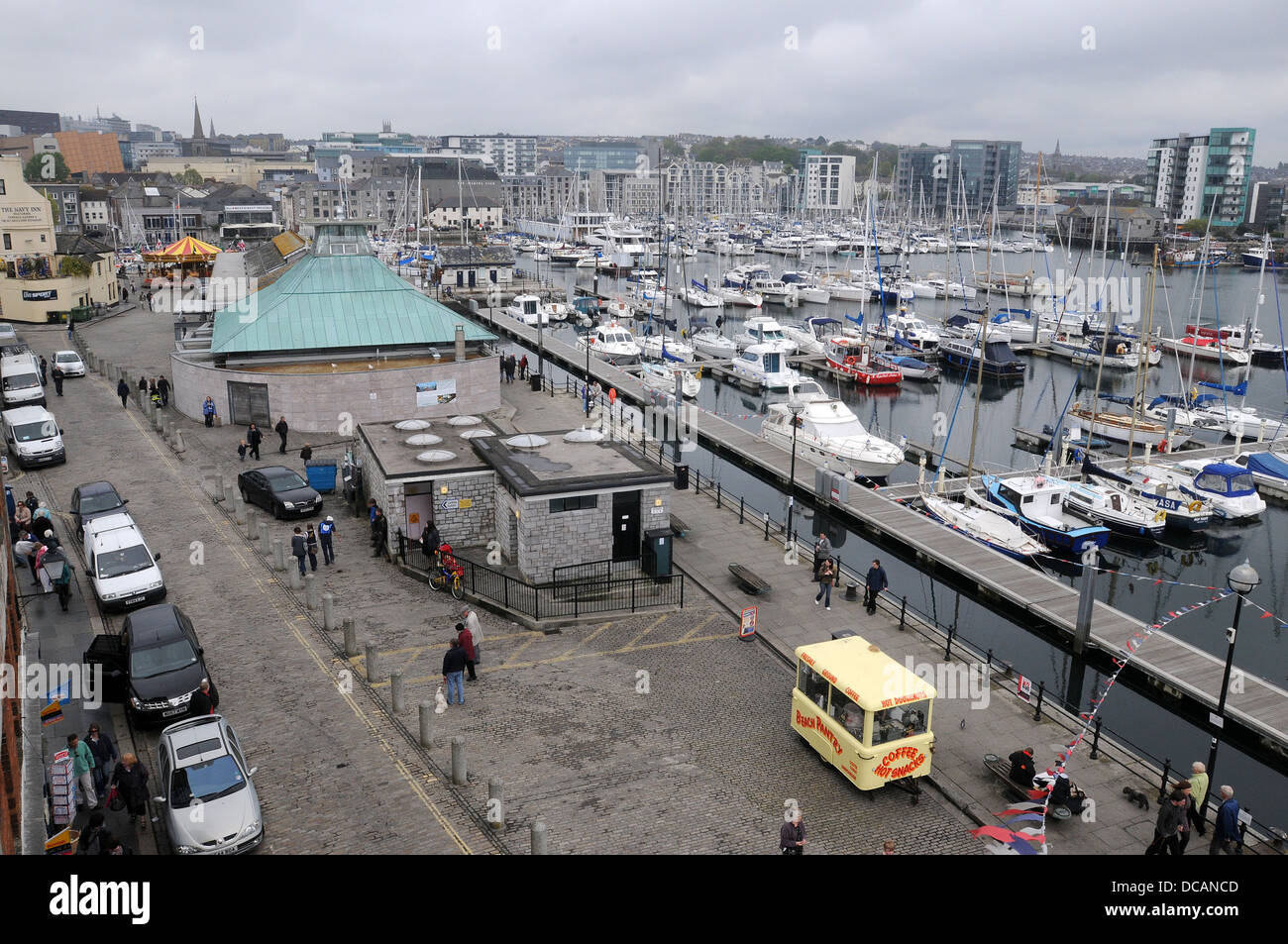 Plymouth Barbican Gegend Stockfoto