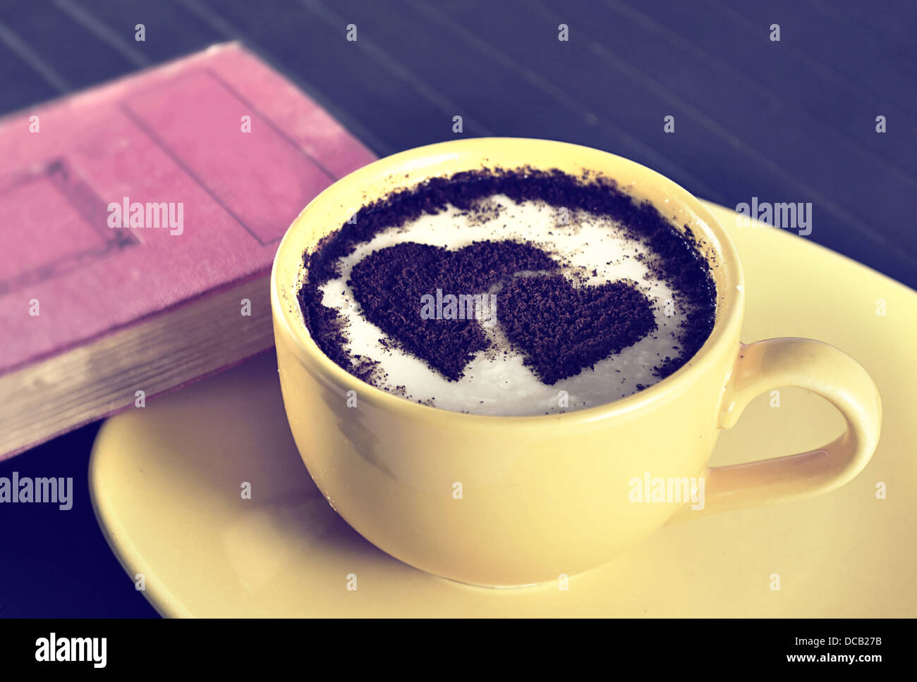 Herz-Form-Kaffee Stockfoto