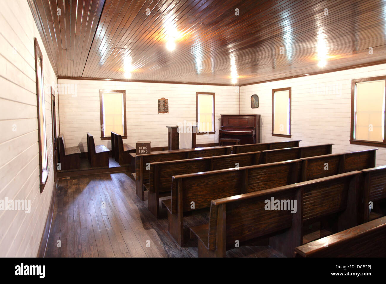 Die Kirche, wo Elvis Presley zunächst neben seinem Geburtshaus in Tupelo Mississippi USA sang Stockfoto