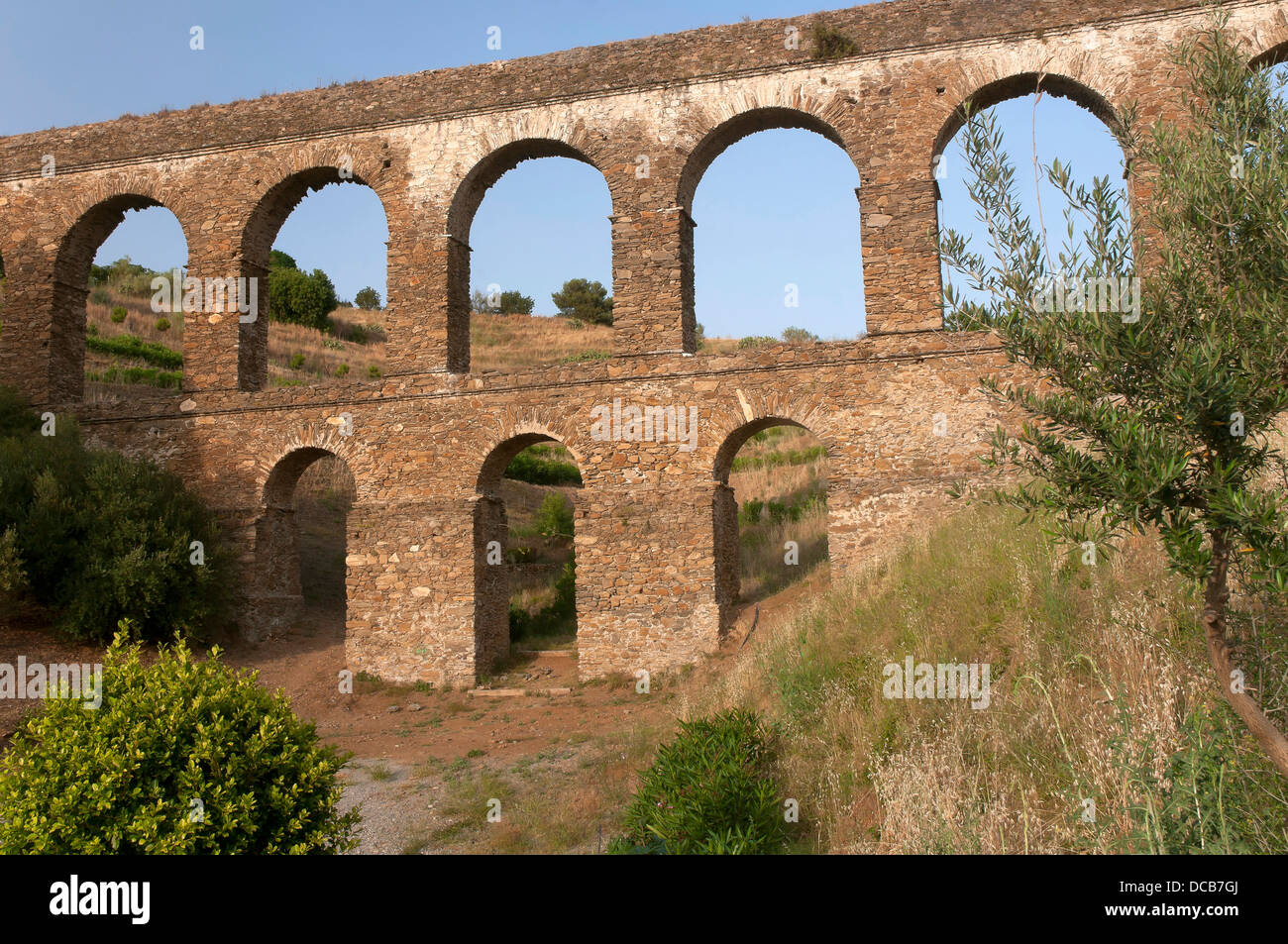 Römisches Aquädukt - 1. Jahrhundert, Almunecar, Provinz Granada, Region Andalusien, Spanien, Europa Stockfoto