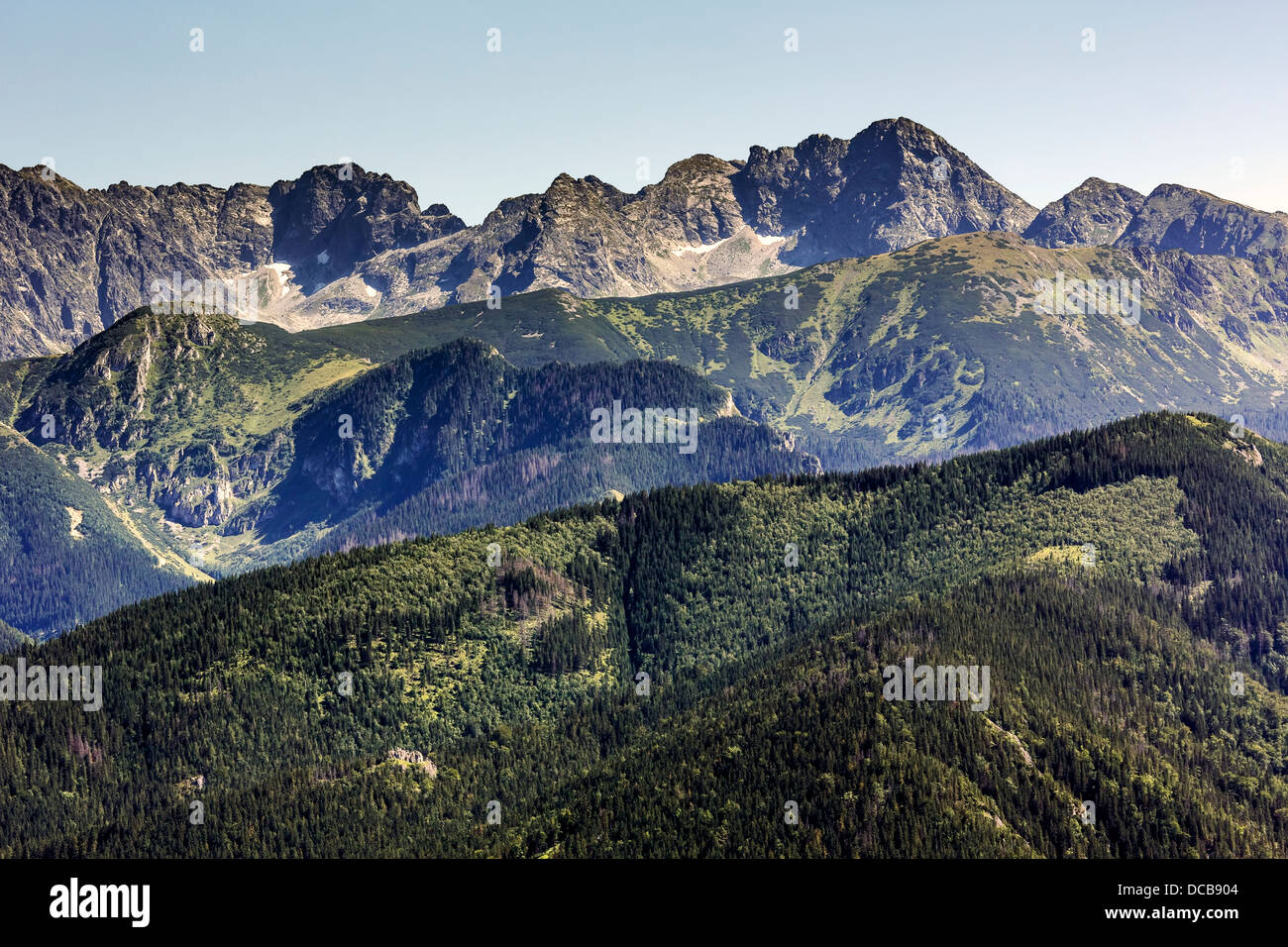 Schöne Aussicht auf die Tatra-Gebirge Stockfoto