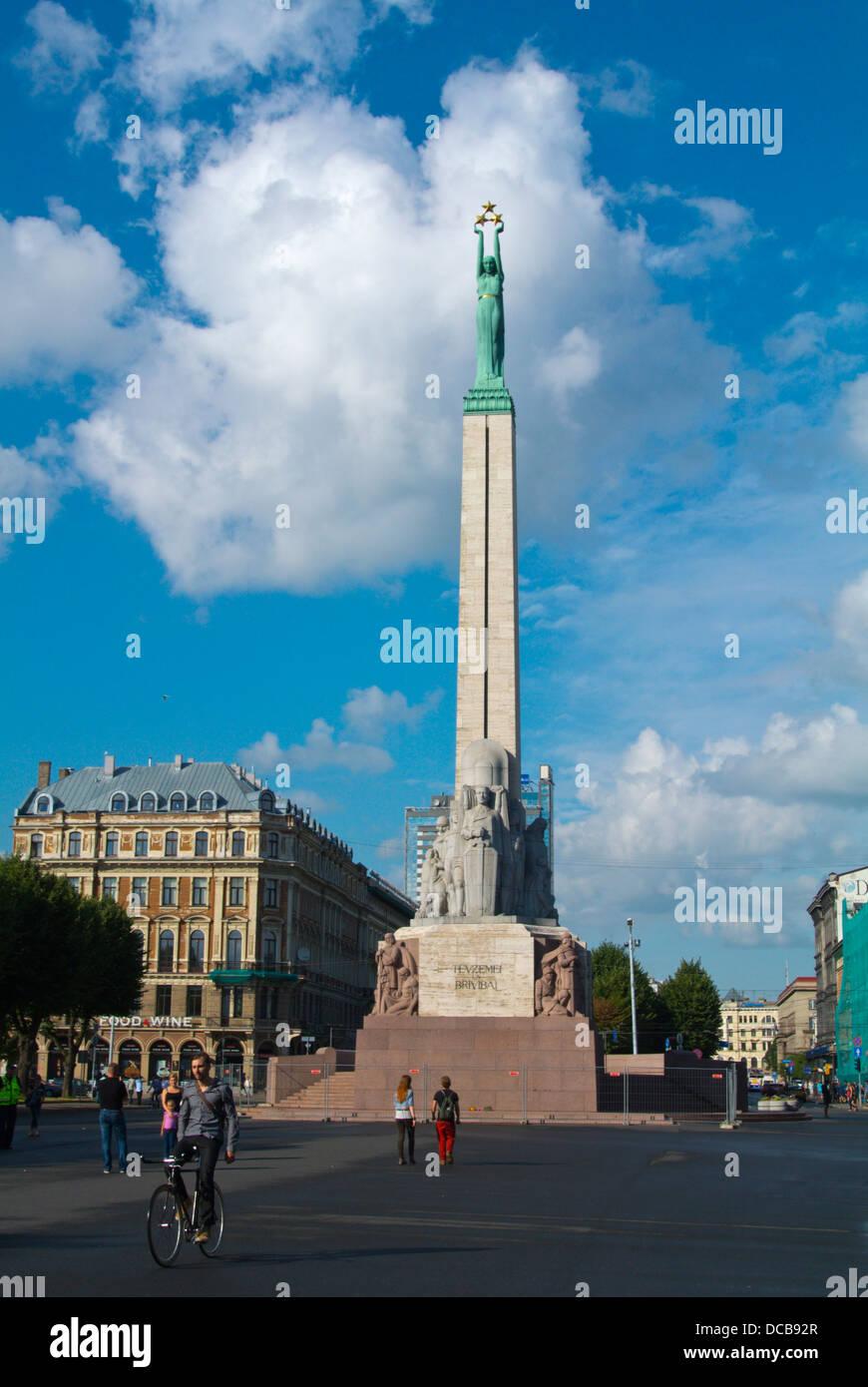 Freiheit Denkmal zentralen Riga Lettland Baltikum Nordeuropa Stockfoto