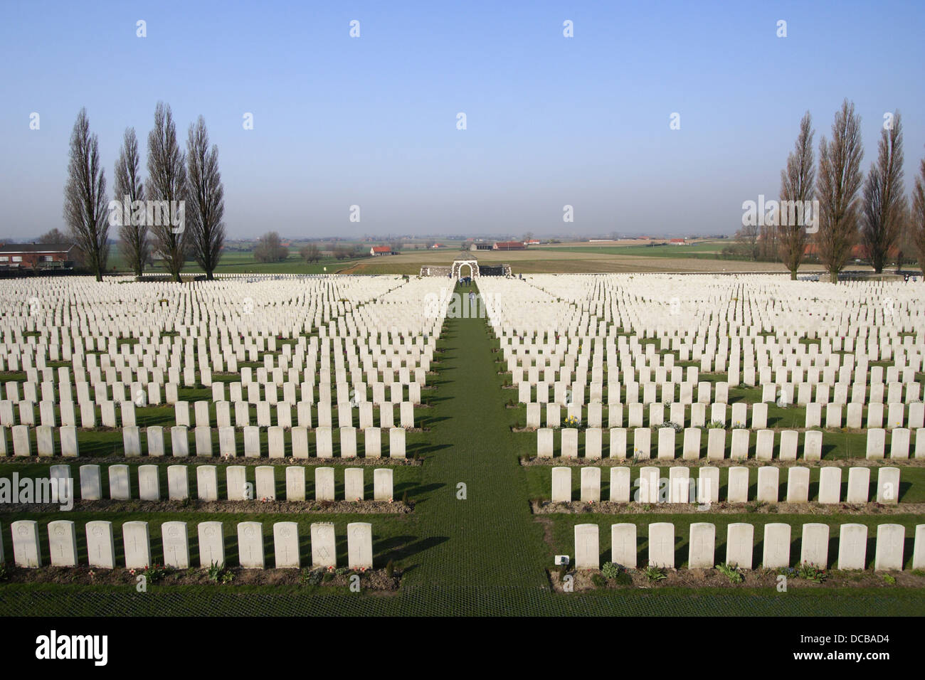 Tyne Cot 1. Weltkrieg Soldatenfriedhof in Flandern, Belgien Stockfoto