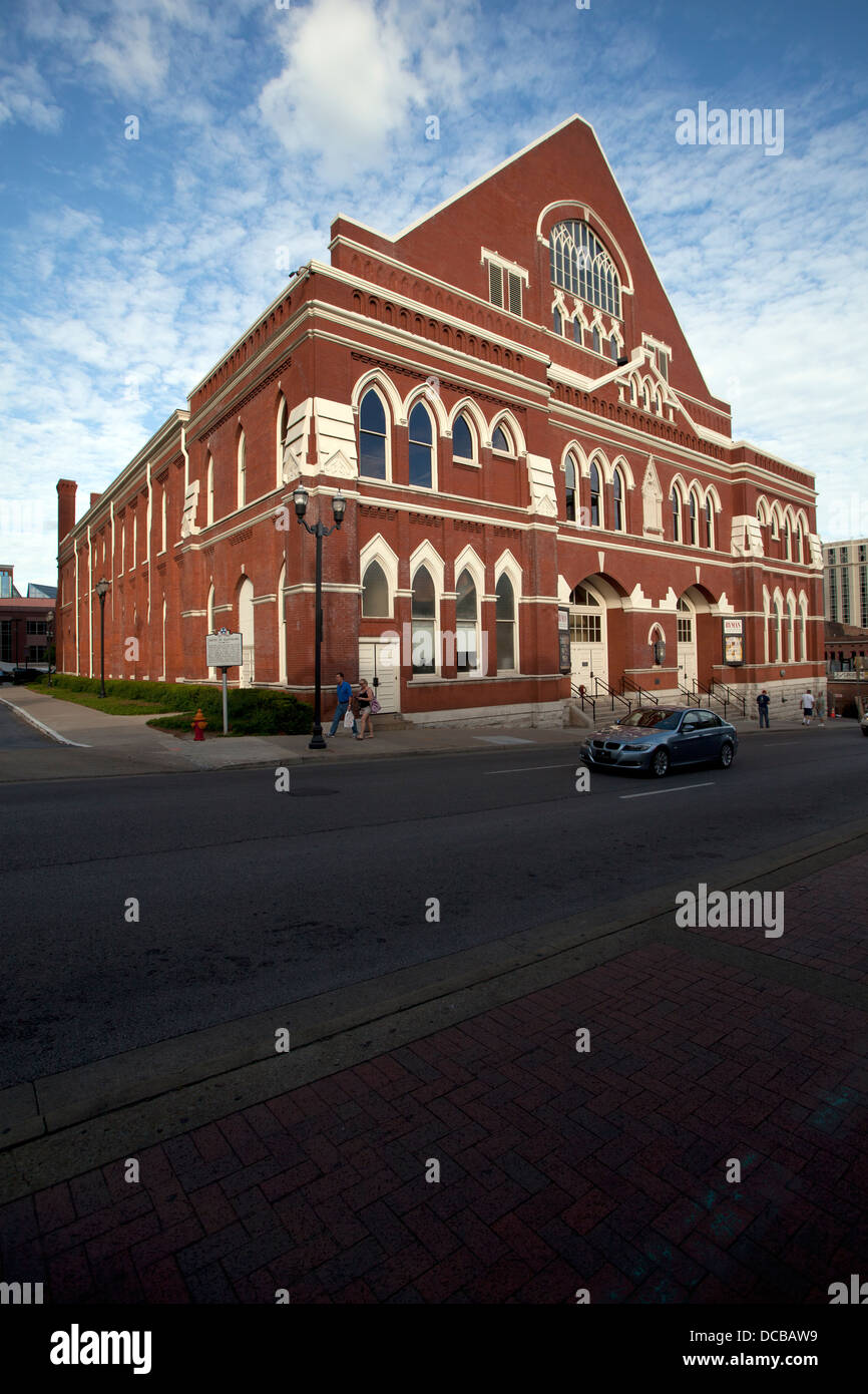 Das Ryman Auditorium - die "Mutter Kirche of Country Music" und Heimat der Grand Ole Opry in Nashville Tennessee Stockfoto