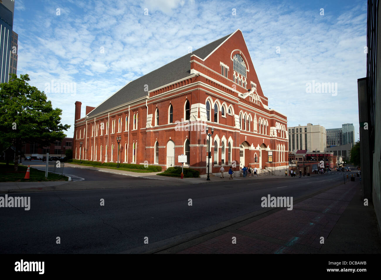 Das Ryman Auditorium - die "Mutter Kirche of Country Music" und Heimat der Grand Ole Opry in Nashville Tennessee Stockfoto