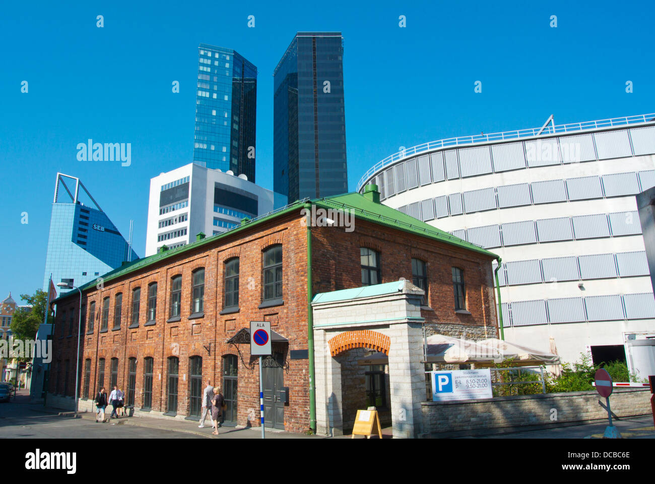 Blick vom Maakri Straße Tallinn City Geschäft Bezirk Tallinn Estland das Baltikum-Europa Stockfoto