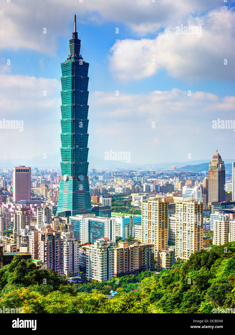 Wolkenkratzer Taipei 101 in Taipei, Taiwan. Stockfoto