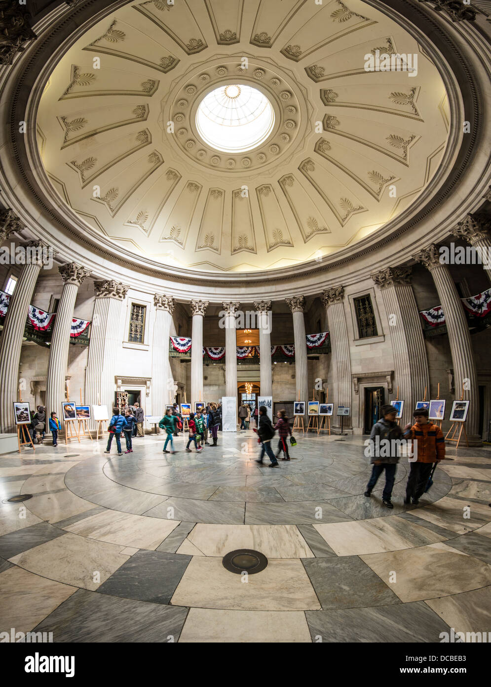 Innenraum der Federal Hall in New York, New York, USA. Stockfoto