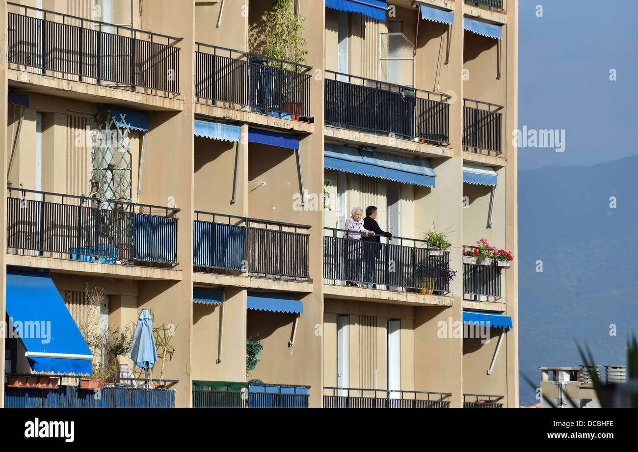 Apartment Block, Ajaccio, Corsica Stockfoto