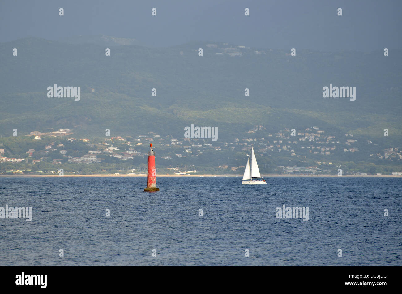Mittelmeerküste, Ajaccio, Korsika, Frankreich Stockfoto