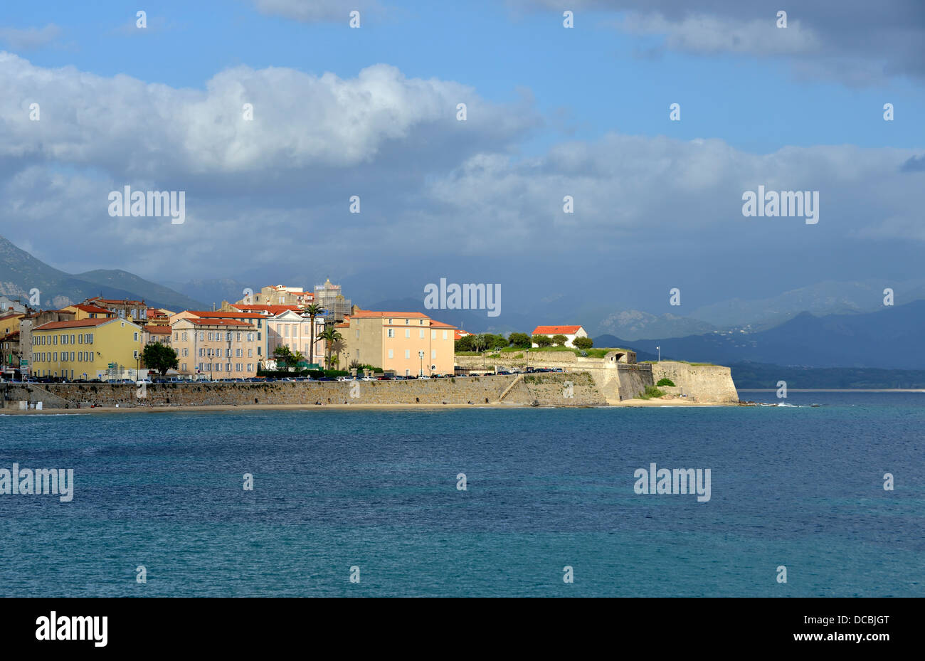Mittelmeerküste, Ajaccio, Korsika, Frankreich Stockfoto