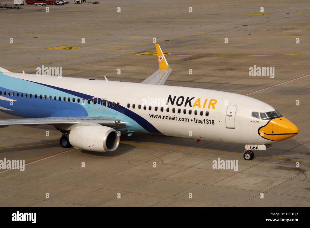 Low-cost Fluggesellschaft Nok Air am Don Muang Flughafen Parken Stockfoto