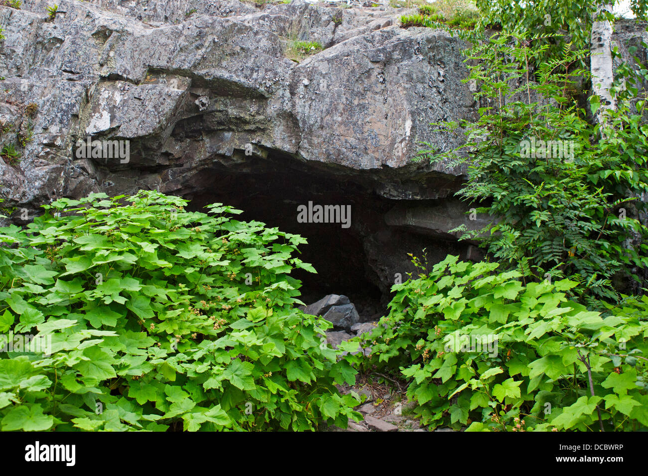 Suzy Höhle, Isle Royale National Park, Michigan, Vereinigte Staaten von Amerika Stockfoto