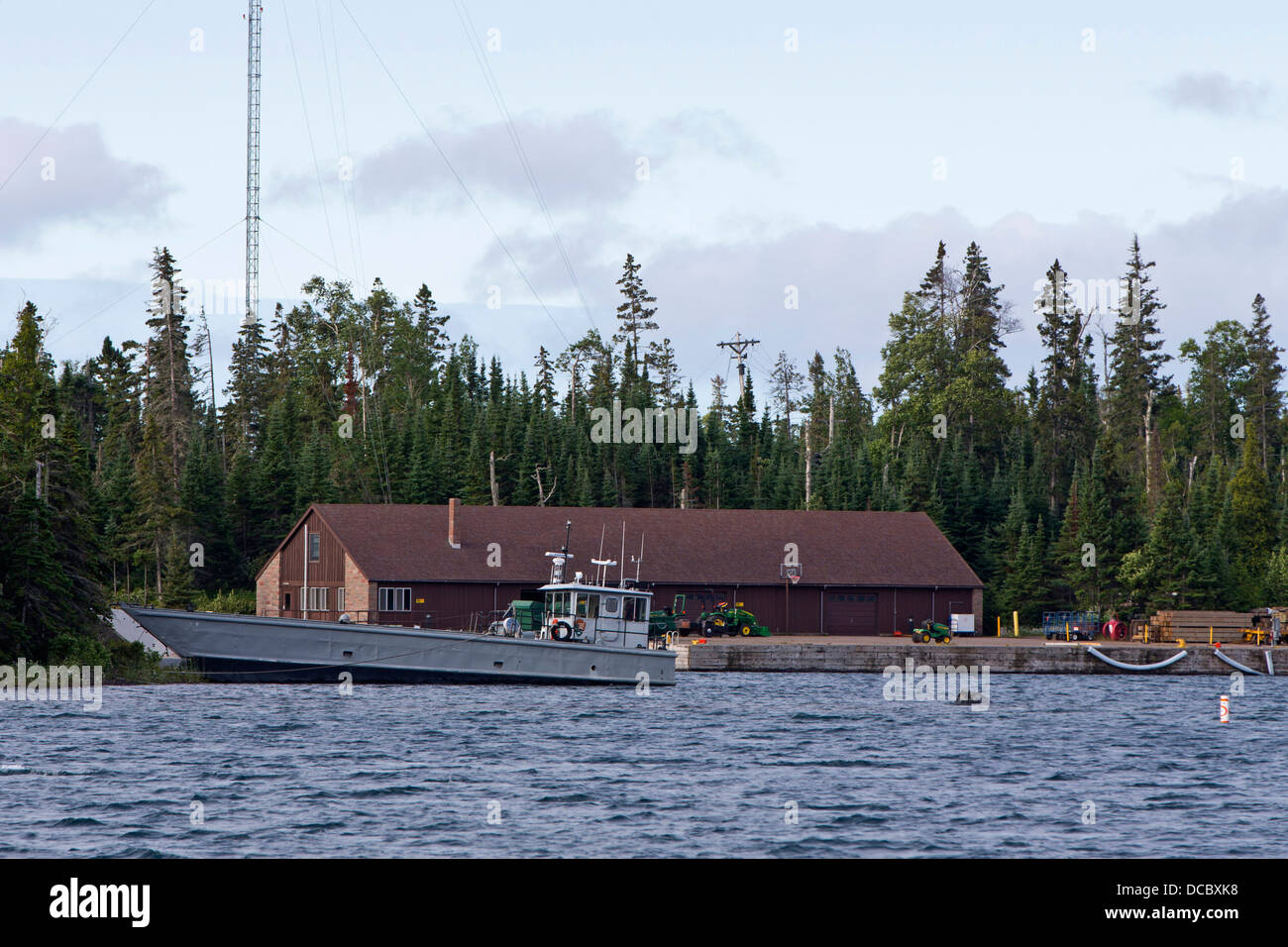 National Park Service Hauptsitz, Mott Insel Isle Royale National Park, Michigan, Vereinigte Staaten von Amerika Stockfoto