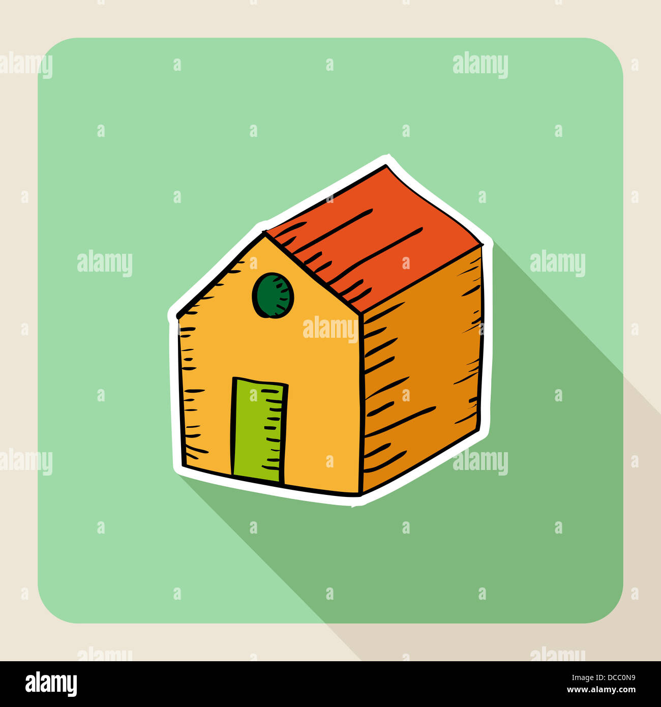 Skizzieren Sie Stil Immobilien, Lager flache Symbol. Vektor-Datei für die einfache Bearbeitung geschichtet. Stockfoto