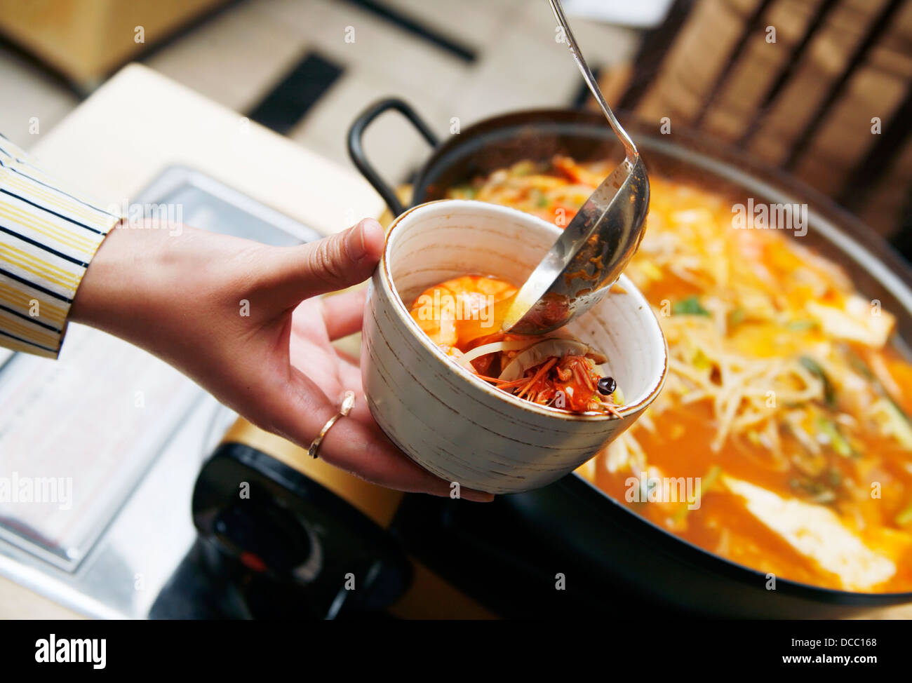 Koreanische Suppe Stockfoto