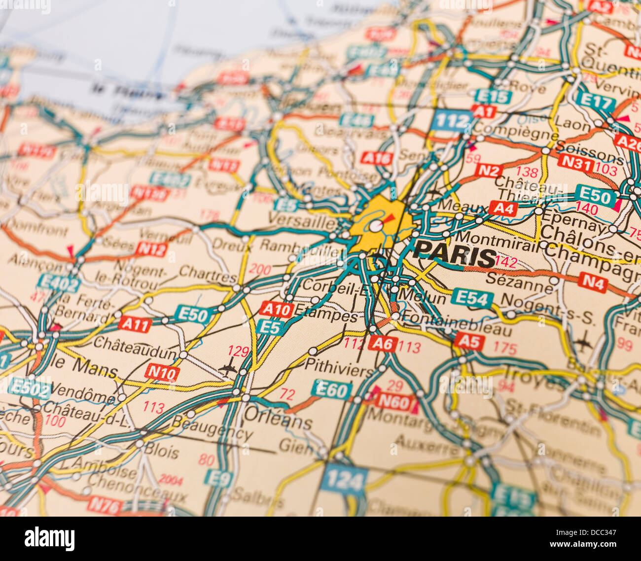Karte von Paris Stockfotografie - Alamy