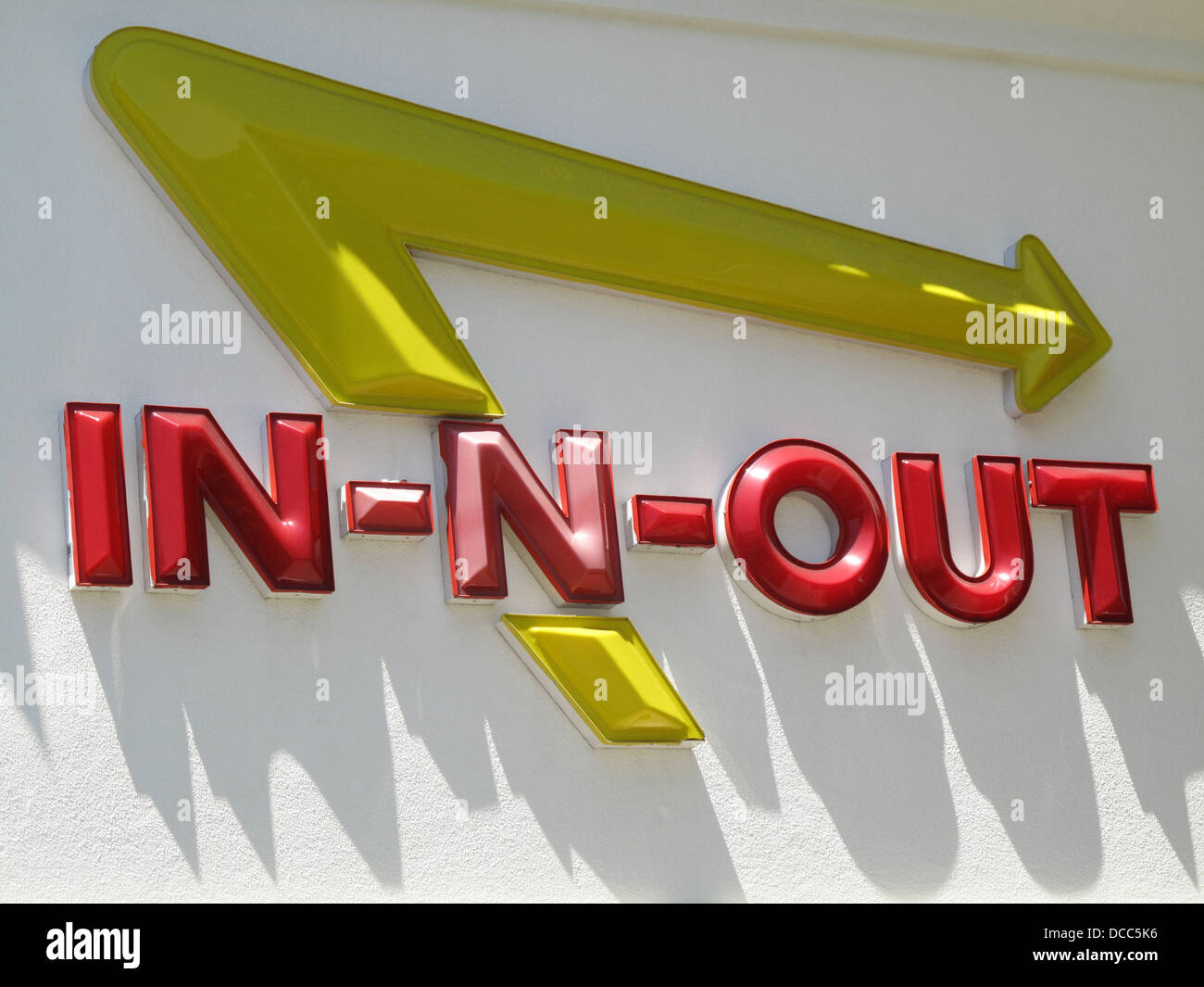 In-N-Out Burger Zeichen in San Jose, Kalifornien Stockfoto