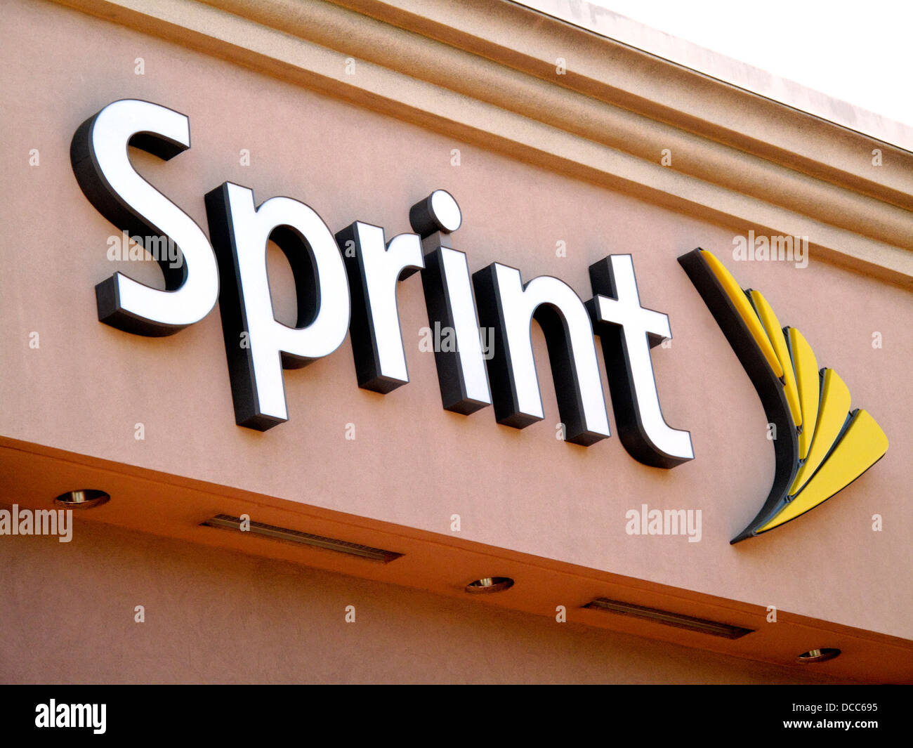 Sprint Corportation Shop Zeichen in San Jose, Kalifornien Stockfoto